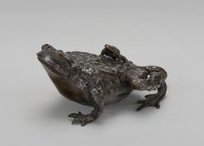A toad with its baby, early 16th century. Creator: Unknown