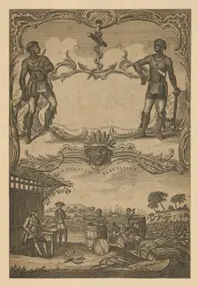 A tobacco plantation, 1745. Creator: Unknown artist