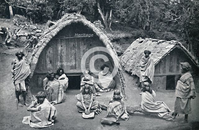 A Toda home in a mand (native hamlet), India, 1902. Artist: Bourne & Shepherd.