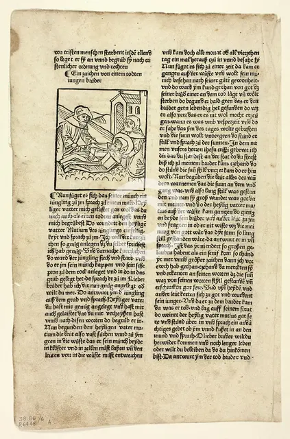 A Token from a Dead Young Brother (recto) and Father Mucius in His Cell (verso)..., 1929. Creators: Unknown, Peter Berger, Wilhelm Ludwig Schreiber.