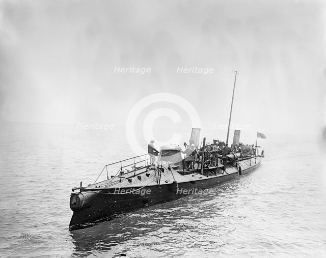 A torpedo boat of the U.S. Navy, between 1897 and 1901. Creator: Unknown.