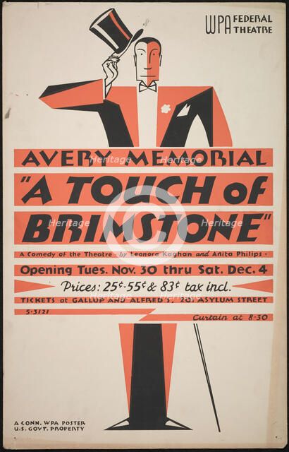 A Touch of Brimstone, Hartford, CT, 1937. Creator: Unknown.