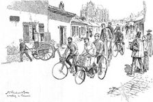 'A Tour of the Pickwick Cycling Club in France 1888. Creator: C Angerer & Goschl