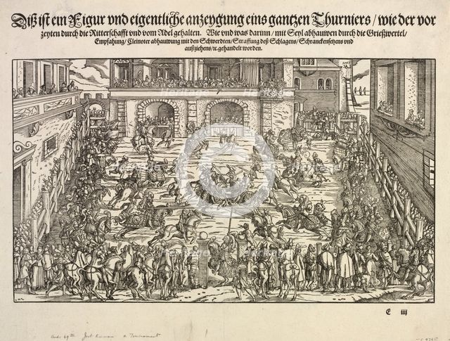 A Tournament, 1565. Creator: Josse Amman (Swiss, 1539-1591).