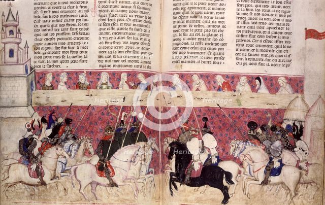 A tournament, c1352. Creator: Unknown.