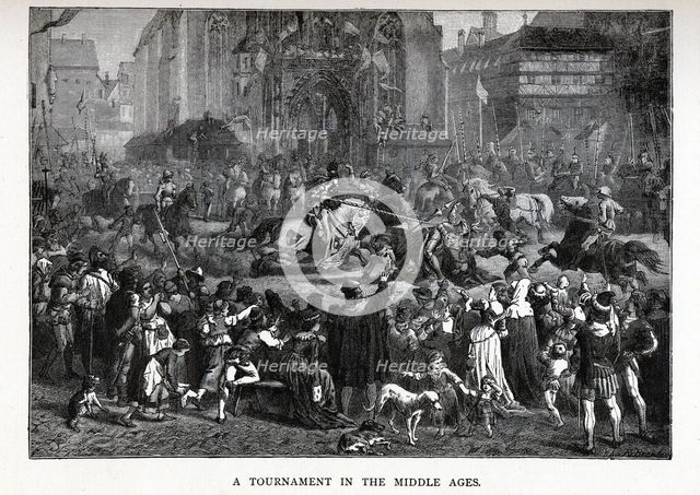 A Tournament in the Middle Ages, 1882. Artist: Brend'amour, Richard (1831-1915)