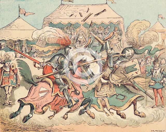'A Tournament in the Middle Ages', c1884. Artist: Thomas Strong Seccombe.