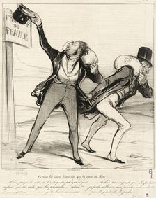 À tous les coeurs bien nés que la patrie est chère!!... (Adieu pays des arts et des briquets...,1838 Creator: Honore Daumier