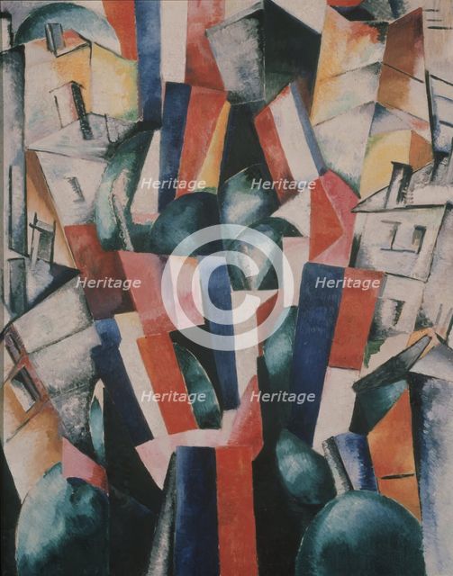 A town, 1913. Artist: Exter, Alexandra Alexandrovna (1882-1949)