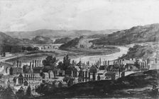 A Town on the Mohawk River in Central New York State (?), 1811-ca. 1813. Creator: Pavel Petrovic Svin'in