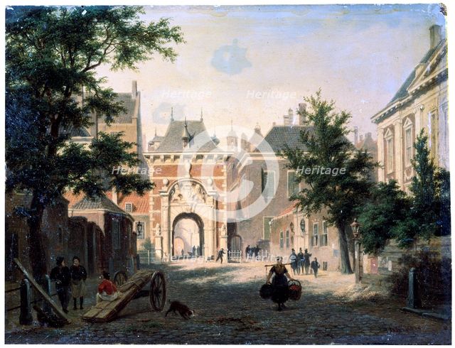 'A Town in Holland', 19th century.  Artist: Bartholomeus Johannes van Hove