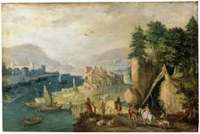 A Town in the Mountains 17th century. Artist: Anton Mirou