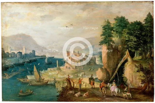 'A Town in the Mountains', 17th century. Artist: Anton Mirou