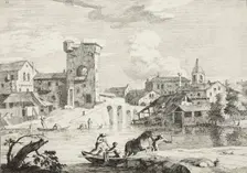 A town the river, 1723-1730. Creator: Marco Ricci