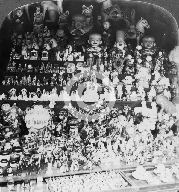 A toy shop in Kyoto, Japan, 1901. Artist: RY Young