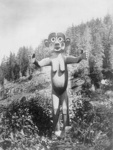 A Tsunukwa at Kwaustums, c1914. Creator: Edward Sheriff Curtis