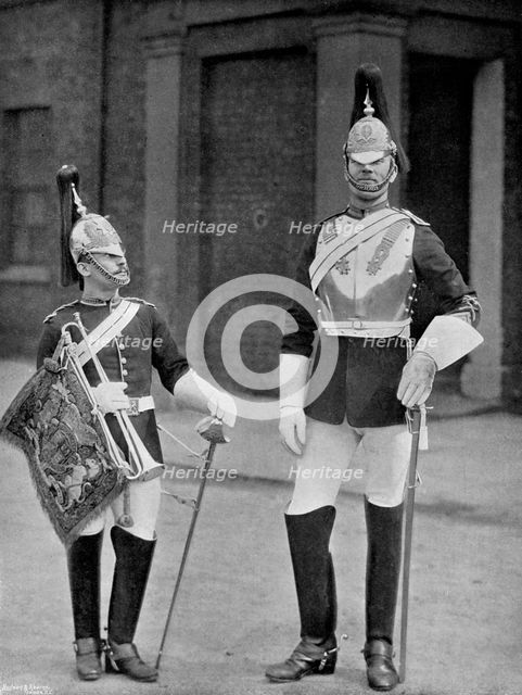 A trooper and trumpeter of the Royal Horse Guards, 1896.Artist: Gregory & Co