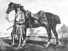 A trooper in the Royal Regiment of Horse, circa 1684, (1909). Creator: Unknown