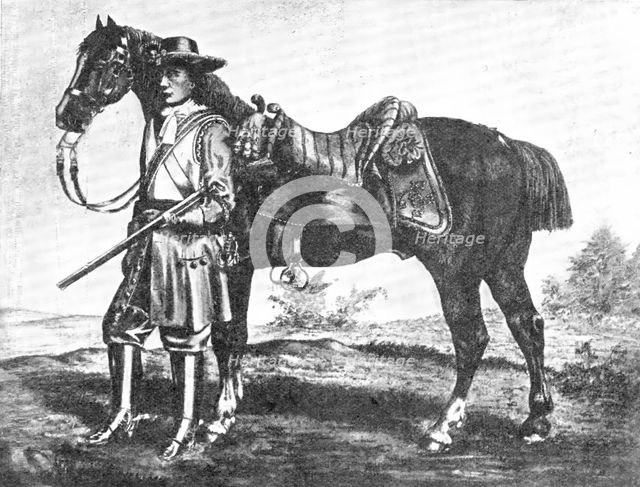 A trooper in the Royal Regiment of Horse, circa 1684, (1909). Creator: Unknown.