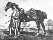 A trooper in the Royal Regiment of Horse, circa 1684, (1909). Creator: Unknown