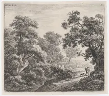 A Traveller and His Dog (Le Voyageur et son Chien), 17th century. Creator: Anthonie Waterloo