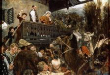 A Travelling Circus (Cameleers in Partenkirchen) 1884. Artist: Adolph Menzel