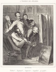 À travers les ateliers, 1862. Creator: Honore Daumier