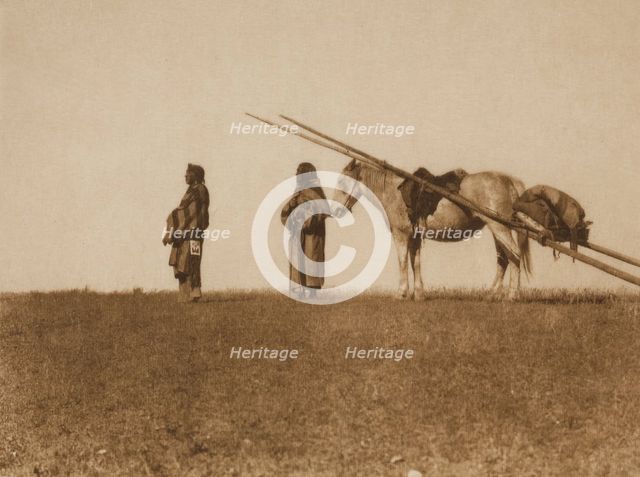 A Travois, Blackfoot, 1926. Creator: Edward Sheriff Curtis.