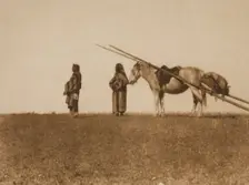 A Travois, Blackfoot, 1926. Creator: Edward Sheriff Curtis