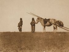 A Travois, Blackfoot, 1926. Creator: Edward Sheriff Curtis