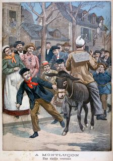 A traditional custom, Montluçon, France, 1900