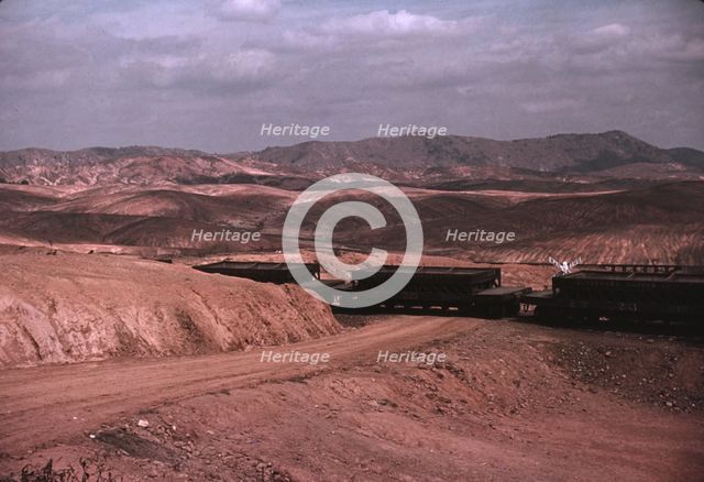 A train bringing copper ore out of the mine, Ducktown, Tenn. , 1939. Creator: Marion Post Wolcott.
