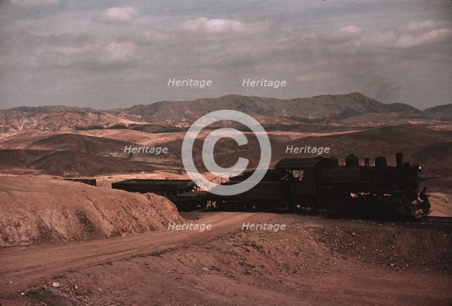 A train bringing copper ore out of the mine, Ducktown, Tenn. , 1940. Creator: Marion Post Wolcott.