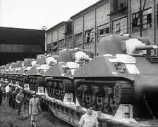 A Train Carrying American Tanks, 1942. Creator: British Pathe Ltd
