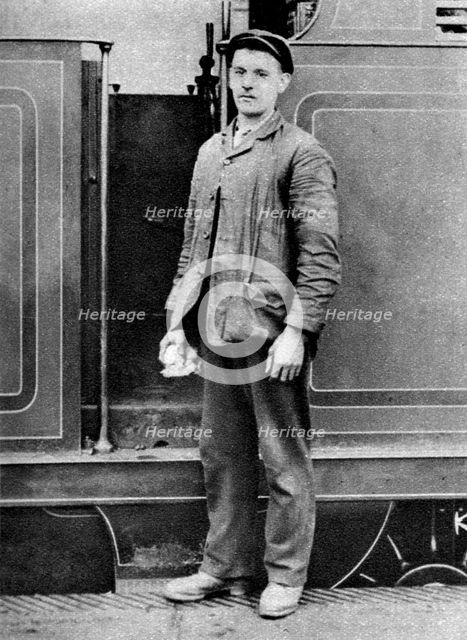 A train fireman, London, 1926-1927. Artist: Unknown