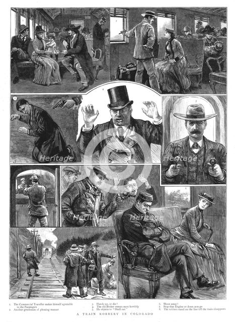 ''A Train Robbery in Colorado', 1891. Creator: Unknown.