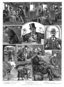 'A Train Robbery in Colorado 1891. Creator: Unknown