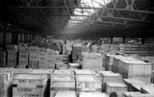 A transit shed at King George V Dock, London, c1945-c1965. Artist: SW Rawlings