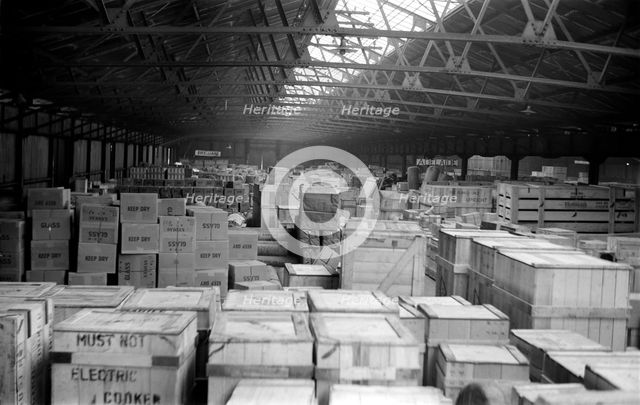 A transit shed at King George V Dock, London, c1945-c1965. Artist: SW Rawlings