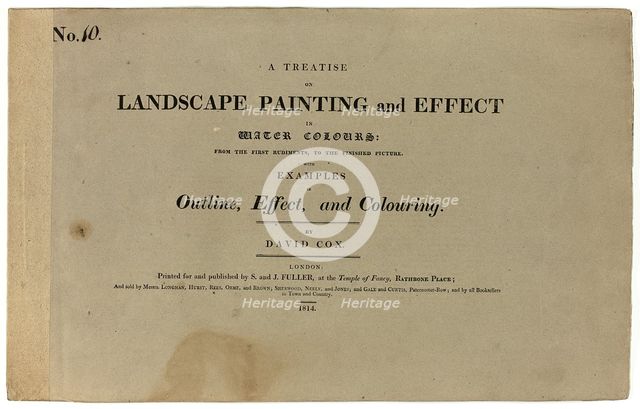 A Treatise on Landscape Painting and Effect in Water Colours: From the First Rudiments..., No. 10, 1 Creator: David Cox the elder.
