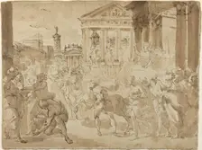 A Triumphal Procession in Ancient Rome, c. 1780. Creator: Gaetano Gandolfi