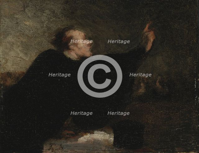 A trial lawyer, 1853-1854. Artist: Daumier, Honoré (1808-1879)