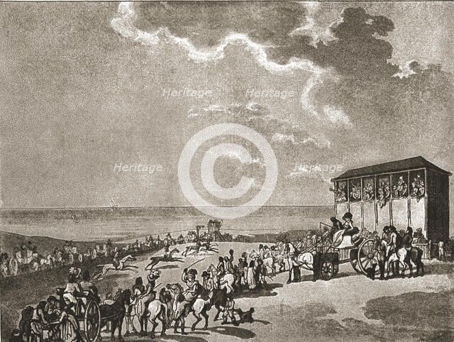 ''A Trip to Brighton a Hundred Years Ago; Brighton Races, c1788', 1888. Creator: Unknown.