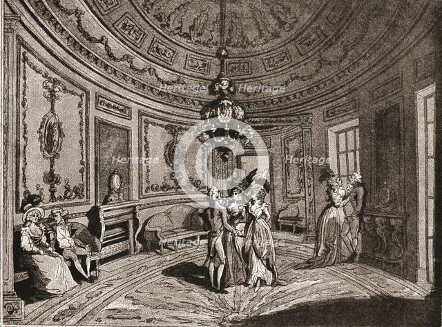''A Trip to Brighton a Hundred Years Ago; Saloon in the Prince of Wales's Marine Pavilion, c1788', 1 Creator: Unknown.