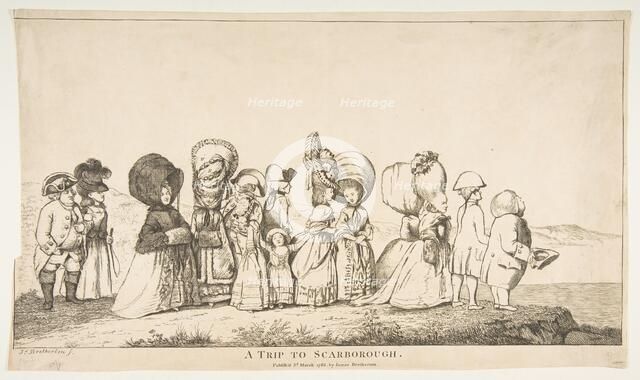 A Trip to Scarborough, March 3, 1783. Creator: James Bretherton.