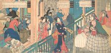 A True View of a Trading House of a Yokohama Merchant, 1st month, 1861. Creator: Sadahide Utagawa