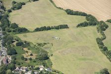 A two seat Spitfire in flight near Goodwood Aerodrome, West Sussex, 2020. Creator: Damian Grady
