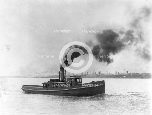 A tug boat - Joe Harris, 1903. Creator: Frances Benjamin Johnston.