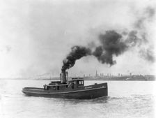A tug boat - Joe Harris, 1903. Creator: Frances Benjamin Johnston