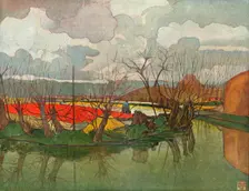 A Tulip Farm in Holland c1898. Artist: Nicolaas Wilhelm Jungmann